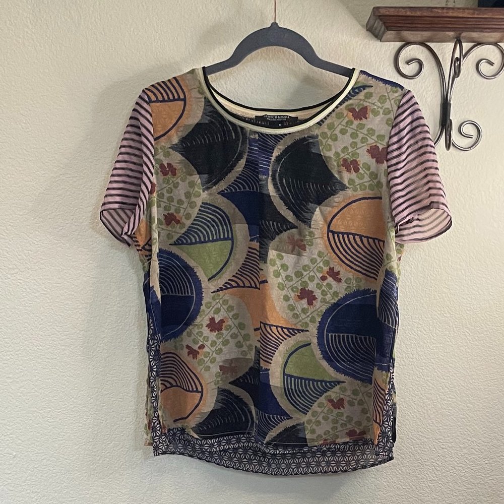 Scotch & Soda Maison Scotch Multi-Pattern T-shirt